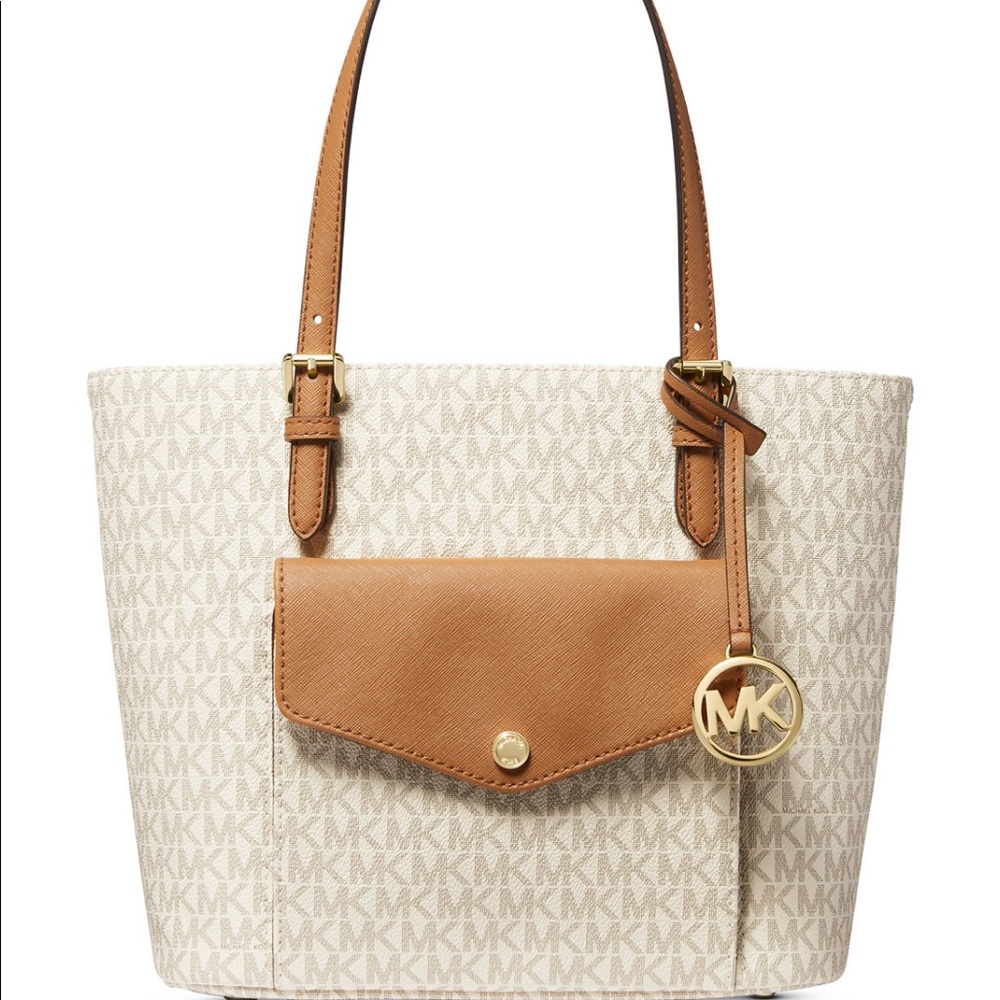 ***SOLD*** Michael Kors Jet Set Medium Signature Pocket Tote
